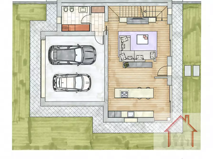 Immagine 4 di Casa bifamiliare in vendita  in Via Ivo Lollini a Nervesa Della Battaglia