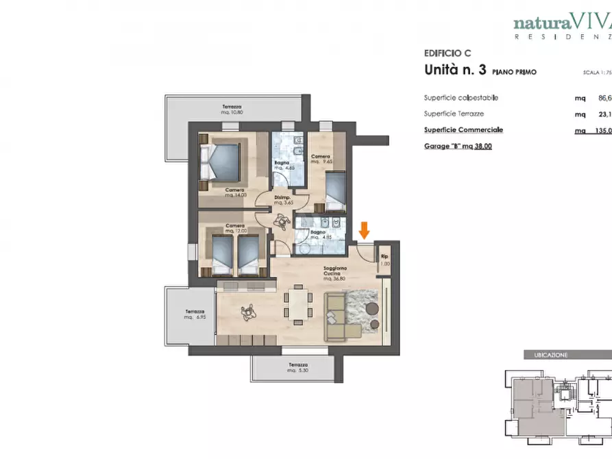 Immagine 15 di Appartamento in vendita  in Via Alessandro Manzoni a Castelfranco Veneto