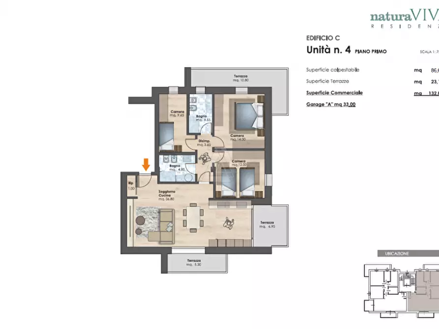 Immagine 15 di Appartamento in vendita  in Via Alessandro Manzoni a Castelfranco Veneto