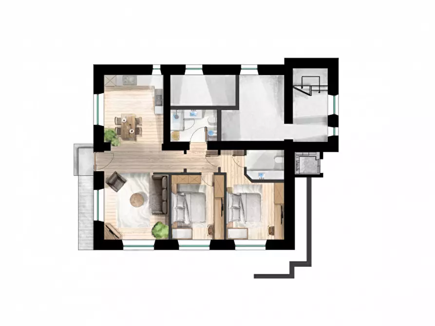 Immagine 4 di Appartamento in vendita  a Borgo D'anaunia