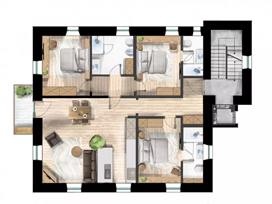 Immagine 12 di Appartamento in vendita  a Borgo D'anaunia