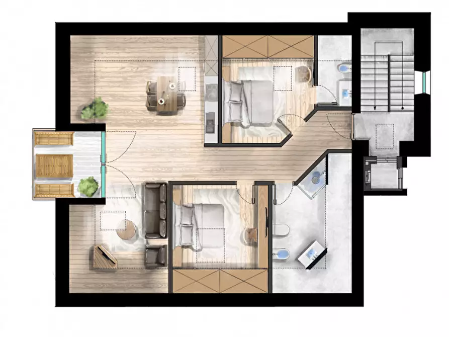 Immagine 12 di Attico in vendita  a Borgo D'anaunia