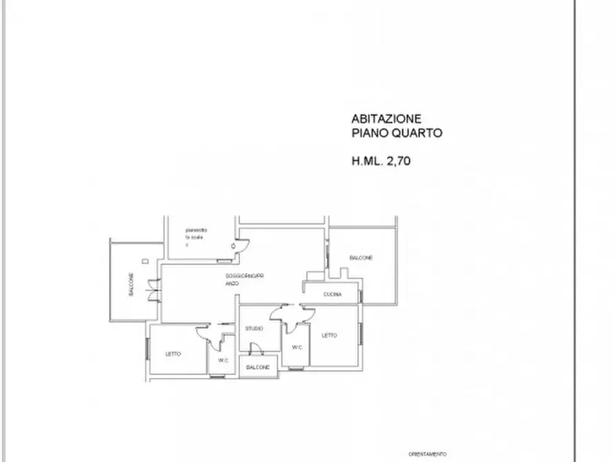 Immagine 2 di Attico in vendita  in Via Giulia Molino Colombini a Roma