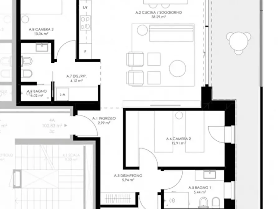 Immagine 21 di Appartamento in vendita  in Via Amerigo Vespucci a Castelfranco Veneto