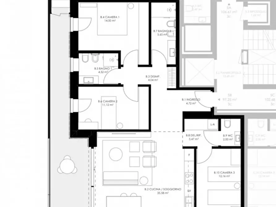 Immagine 21 di Appartamento in vendita  in Via Amerigo Vespucci a Castelfranco Veneto