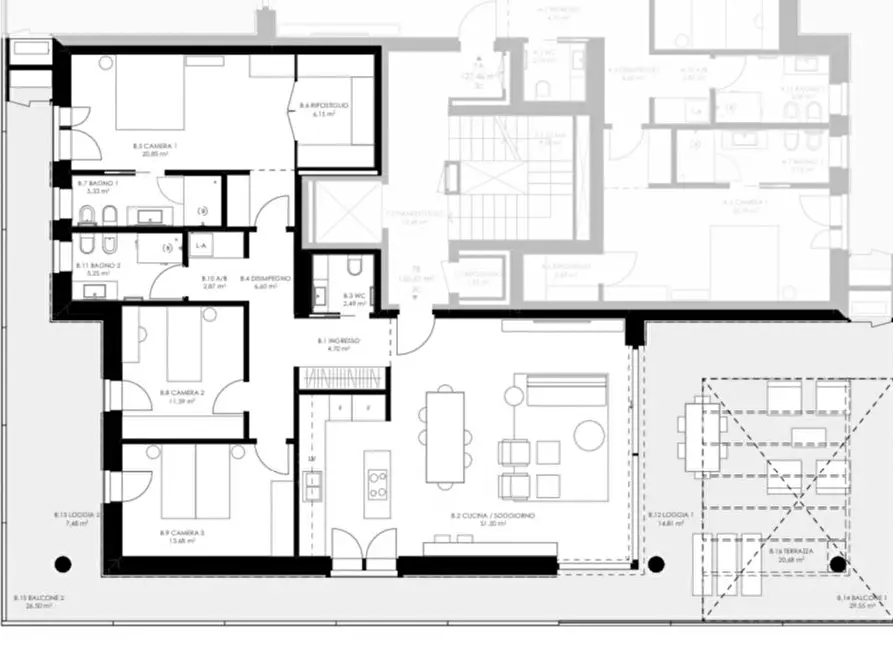 Immagine 21 di Appartamento in vendita  in Via Amerigo Vespucci a Castelfranco Veneto