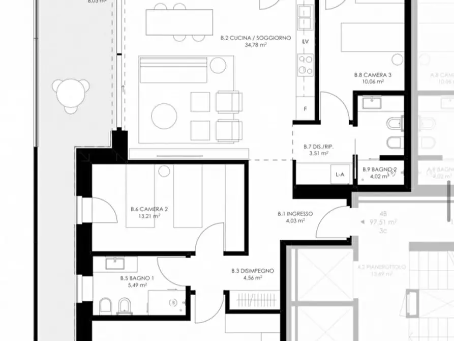 Immagine 25 di Appartamento in vendita  in Via Amerigo Vespucci a Castelfranco Veneto