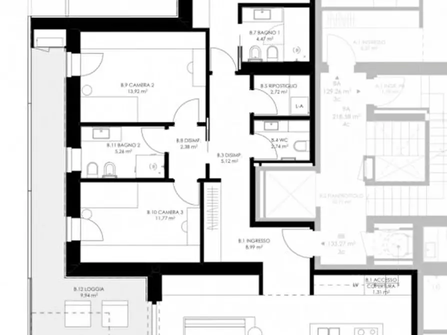 Immagine 22 di Appartamento in vendita  in Via Amerigo Vespucci a Castelfranco Veneto