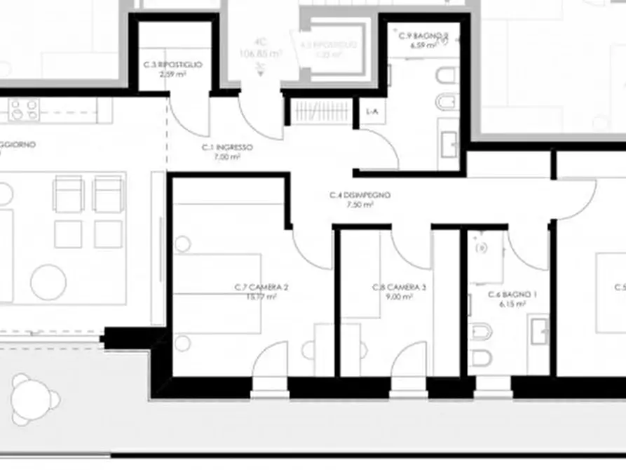 Immagine 22 di Appartamento in vendita  in Via Amerigo Vespucci a Castelfranco Veneto