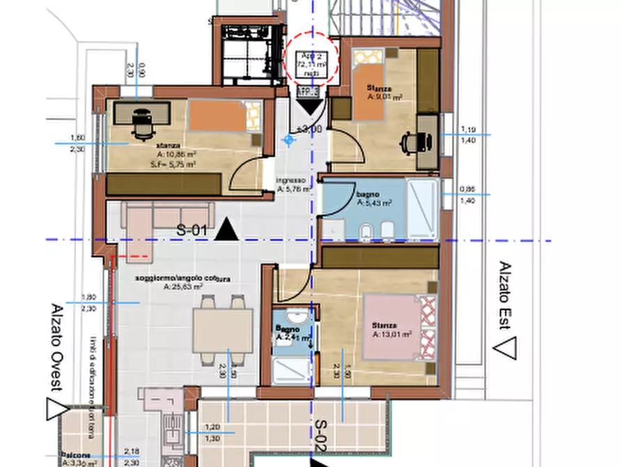 Immagine 5 di Appartamento in vendita  in Via Brennero - Brennerstraße a Laives .Leifers.