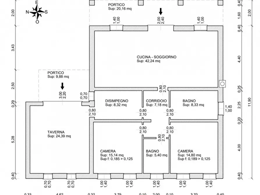 Immagine 22 di Casa bifamiliare in vendita  in Via San Salvaro, Urbana a Urbana