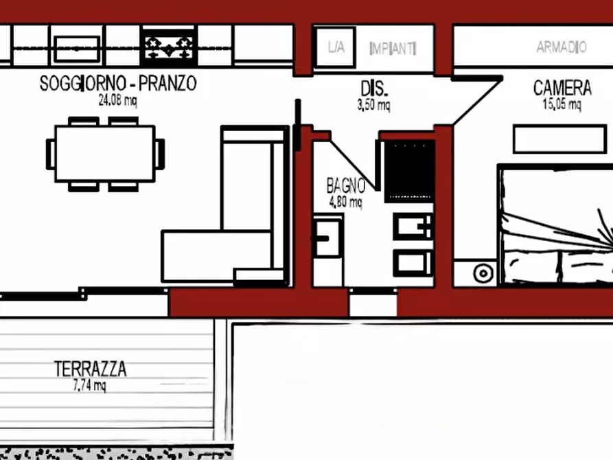 Immagine 14 di Appartamento in vendita  in via enrico fermi a Prata Di Pordenone