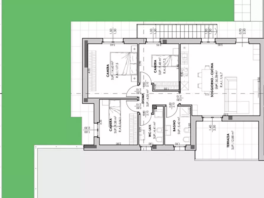 Immagine 2 di Appartamento in vendita  in Via Caduti di Nassyria a Mozzecane