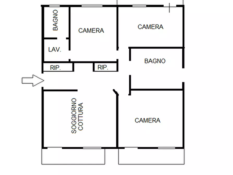 Immagine 6 di Appartamento in vendita  in Via San Martino a Veggiano