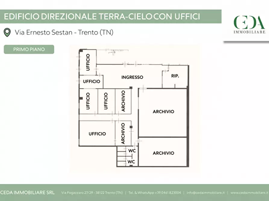 Immagine 11 di Ufficio in vendita  in via sestan a Trento