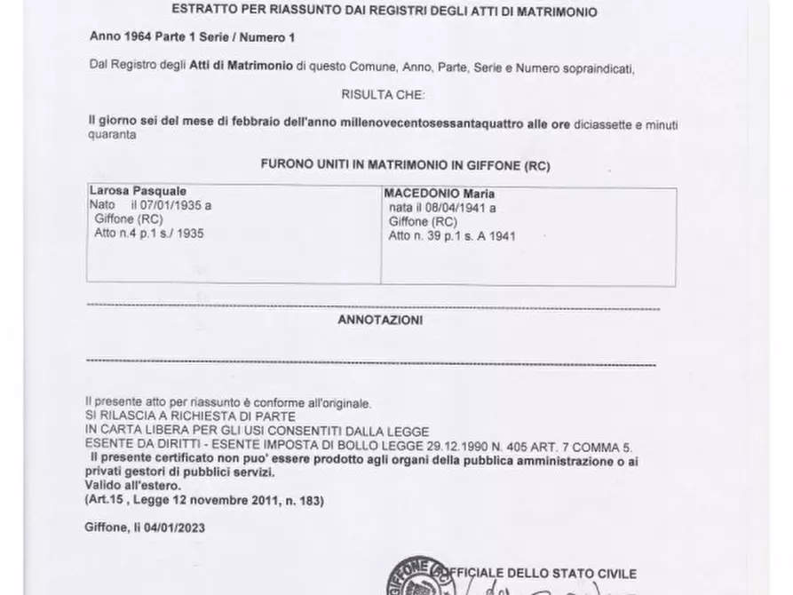 Immagine 16 di Appartamento in vendita  in via G Di Vittorio, 22 - 89020 Giffone (RC) a Giffone