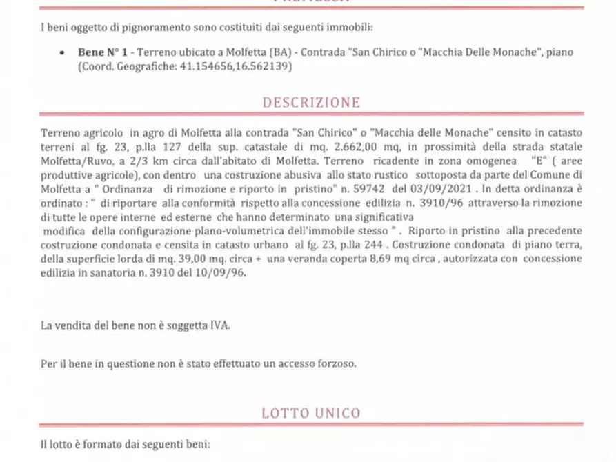 Immagine 10 di Appartamento in vendita  in Contrada San Chirico o Macchia delle Monache - 70056 Molfetta (BA) a Molfetta