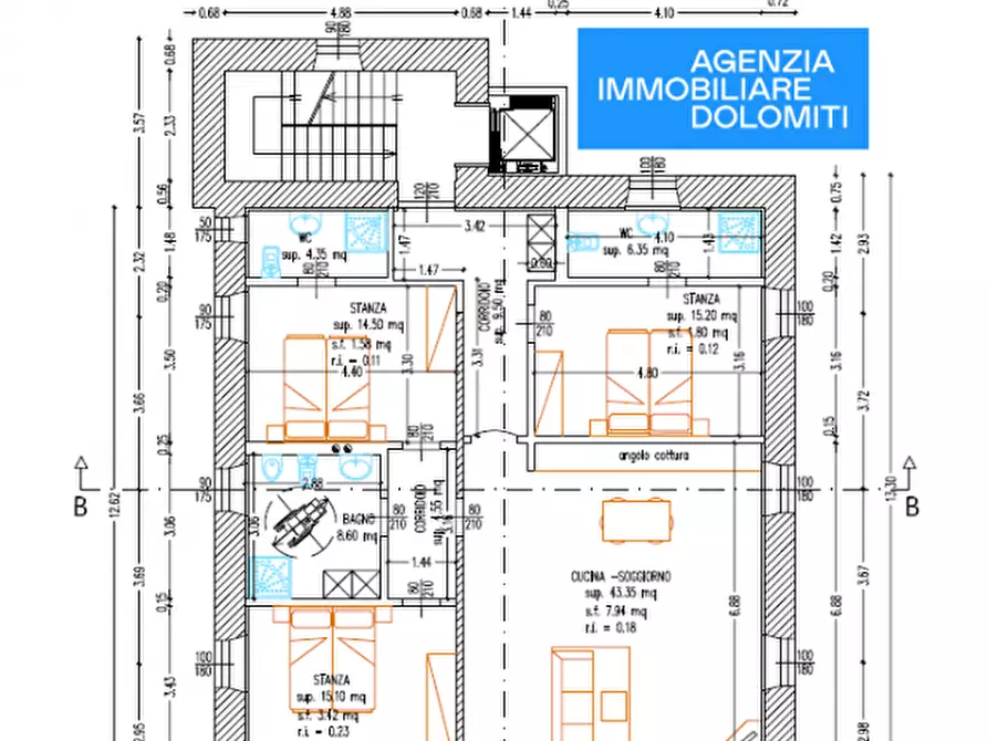Immagine 15 di Appartamento in vendita  a Borgo D'anaunia