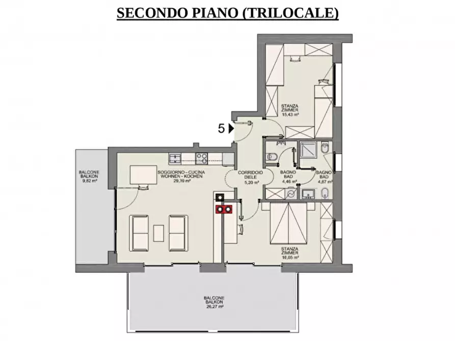 Immagine 35 di Appartamento in vendita  in Strada Pedraces a Badia .Abtei.
