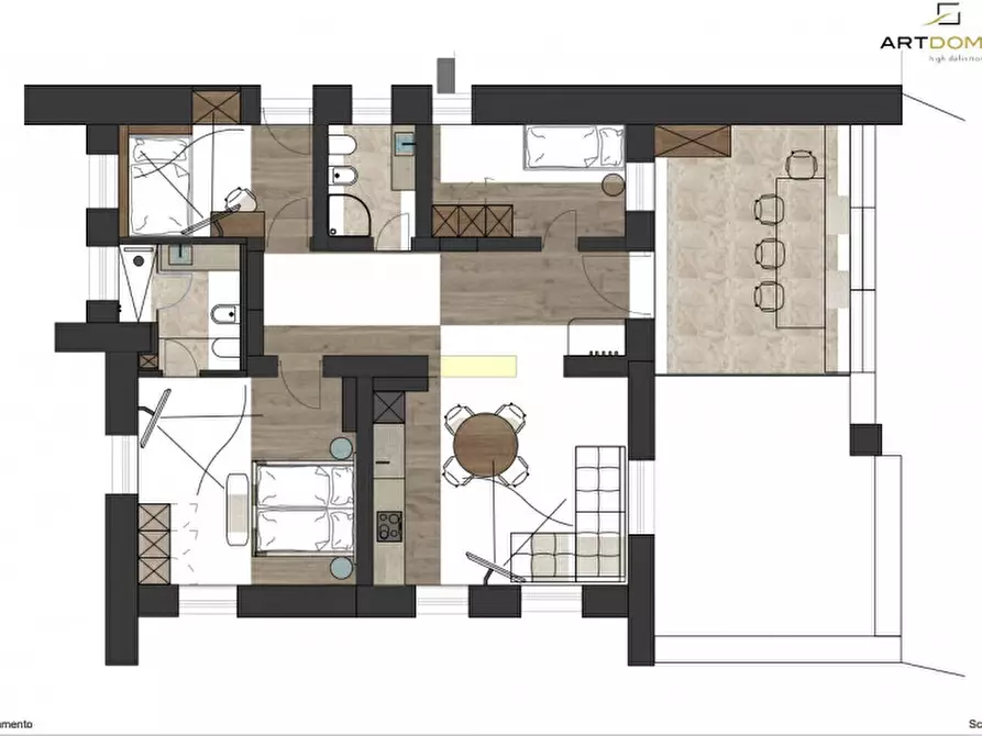 Immagine 2 di Appartamento in vendita  in Streda Col da Mëssa 21 a Santa Cristina Valgardena .St Christina In G.