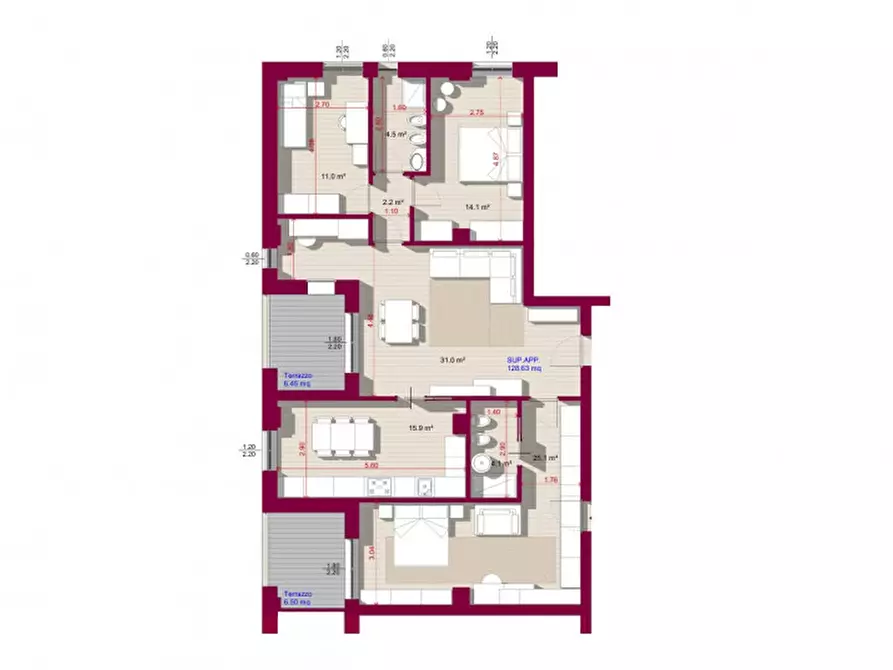 Immagine 17 di Appartamento in vendita  in Via Pacifici a Terni