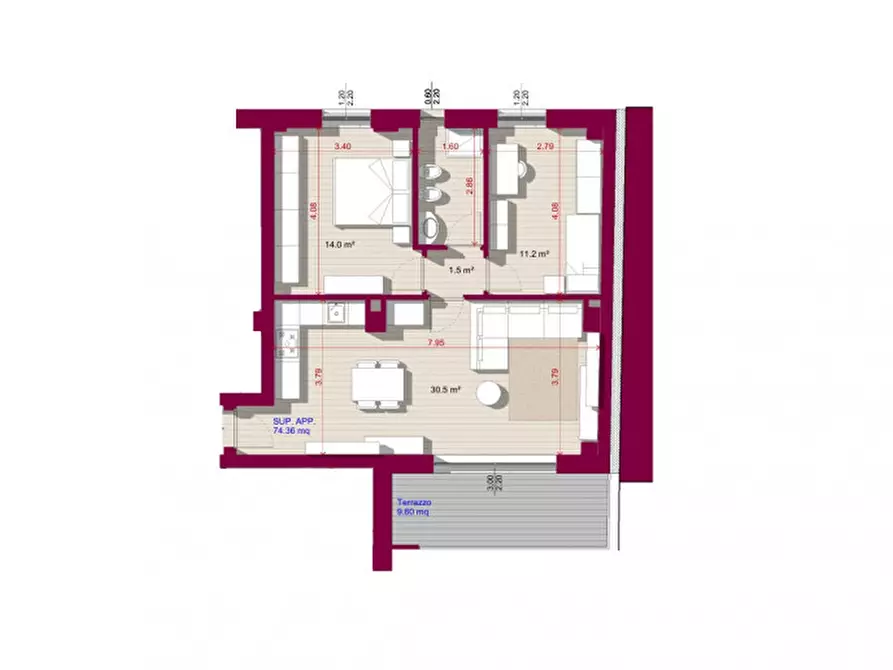 Immagine 14 di Appartamento in vendita  in Via Sertorio Pacifici a Terni