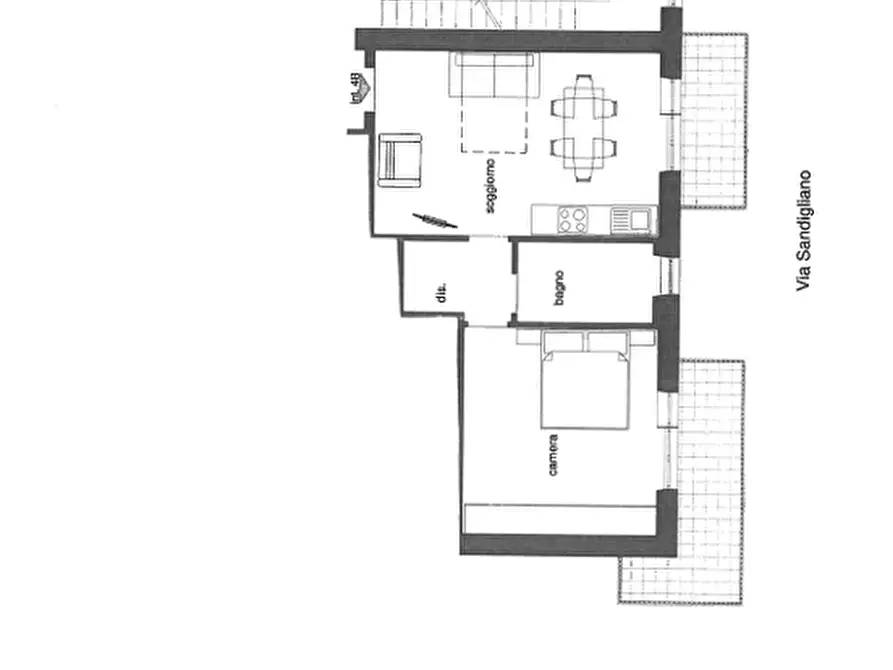 Immagine 13 di Appartamento in vendita  in Via Sandigliano a Roma