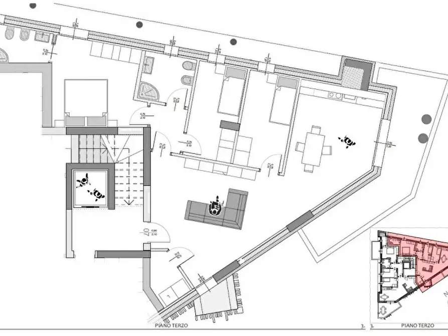 Immagine 6 di Attico in vendita  in Via Giosuè Carducci a Pordenone