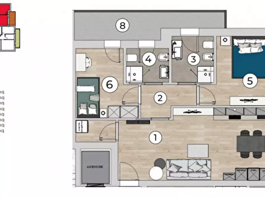 Immagine 6 di Appartamento in vendita  a Padova