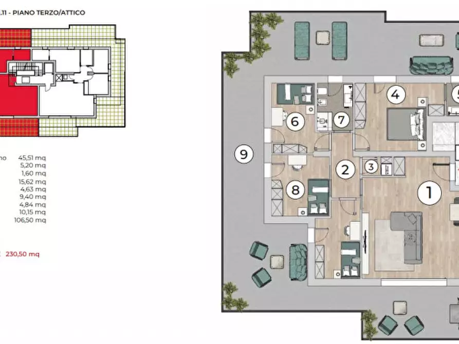 Immagine 7 di Appartamento in vendita  a Padova
