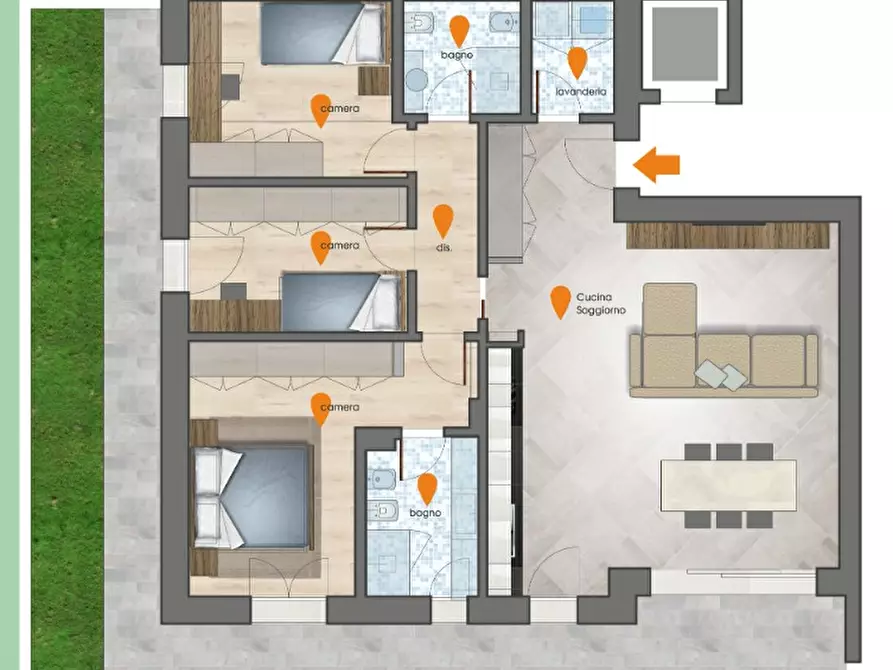 Immagine 8 di Appartamento in vendita  a Ponte San Nicolò