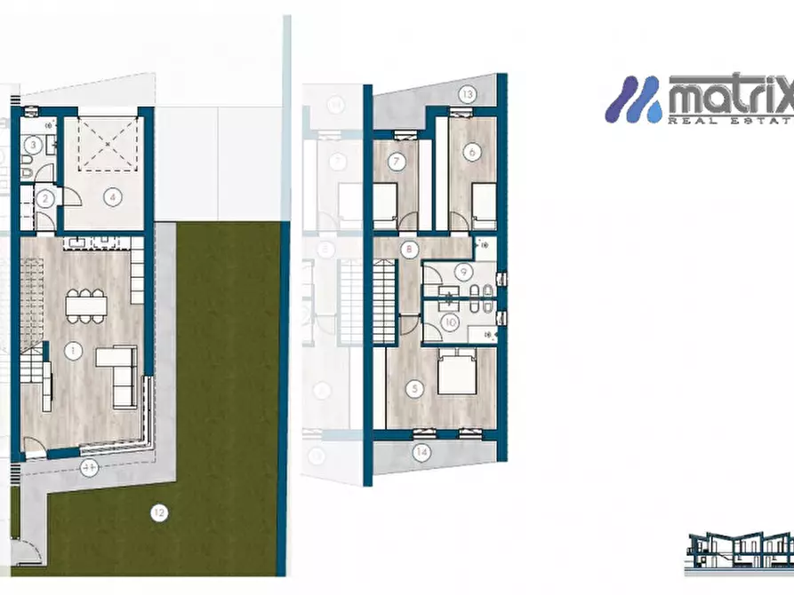 Immagine 37 di Villetta a schiera in vendita  in via michelangelo a Fosso'