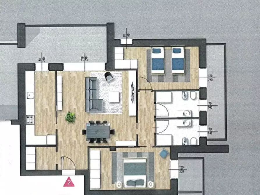 Immagine 12 di Appartamento in vendita  in Via Paullo a Parma