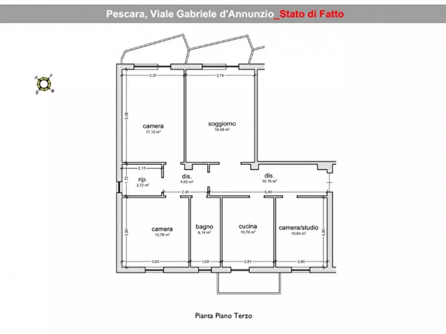 Immagine 47 di Appartamento in vendita  in V.LE G. D'ANNUNZIO 274 a Pescara