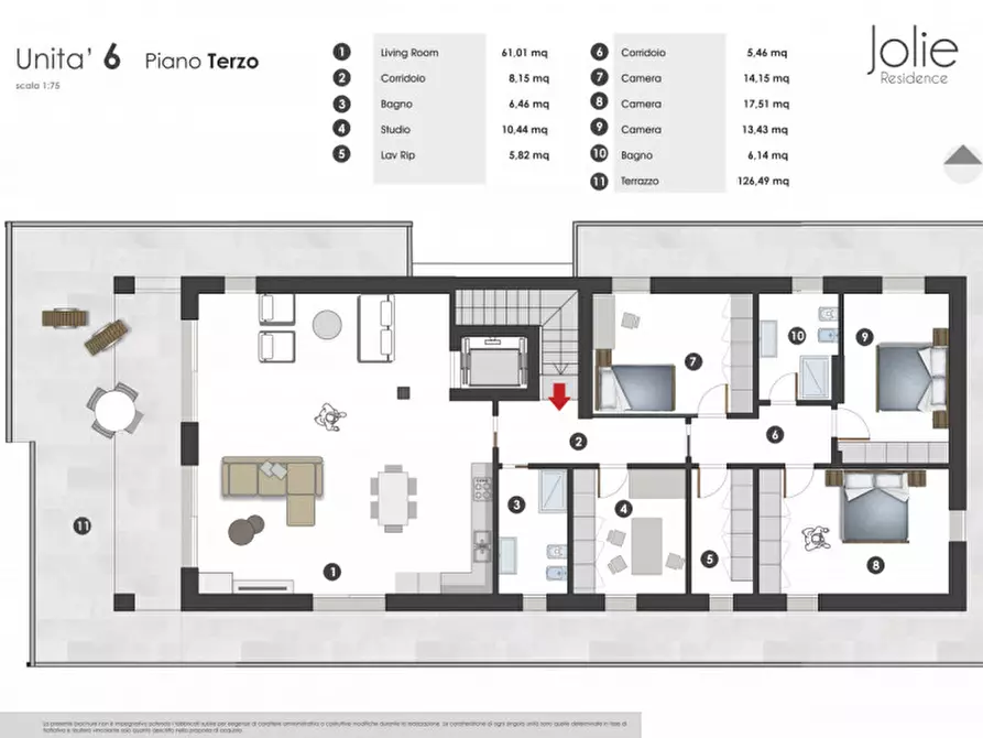 Immagine 8 di Attico in vendita  in Via Giardinetto a Padova