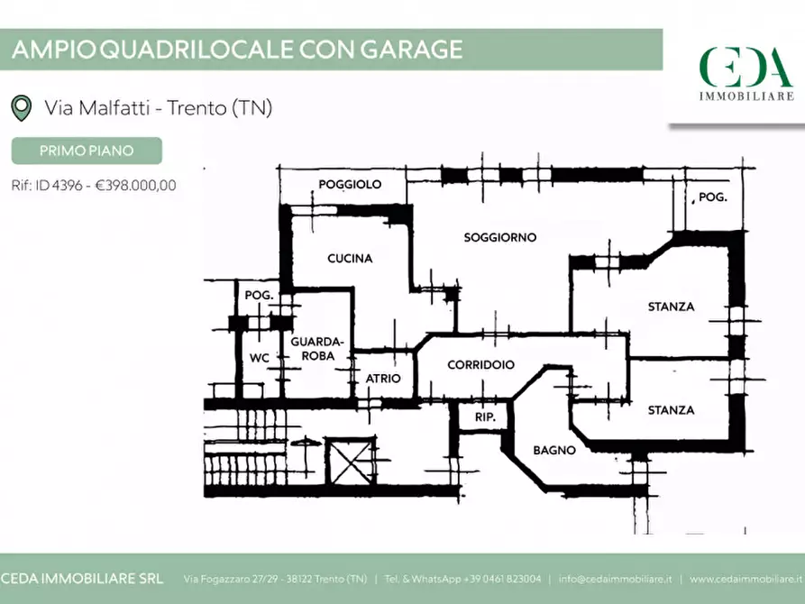 Immagine 42 di Appartamento in vendita  in Via Bartolomeo Malfatti 8 a Trento