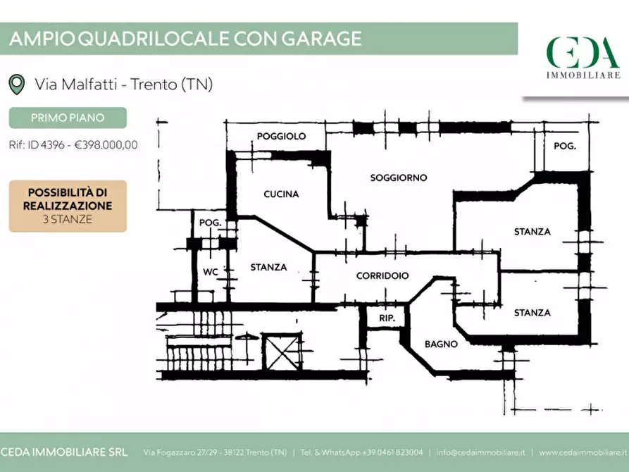 Immagine 43 di Appartamento in vendita  in Via Bartolomeo Malfatti 8 a Trento