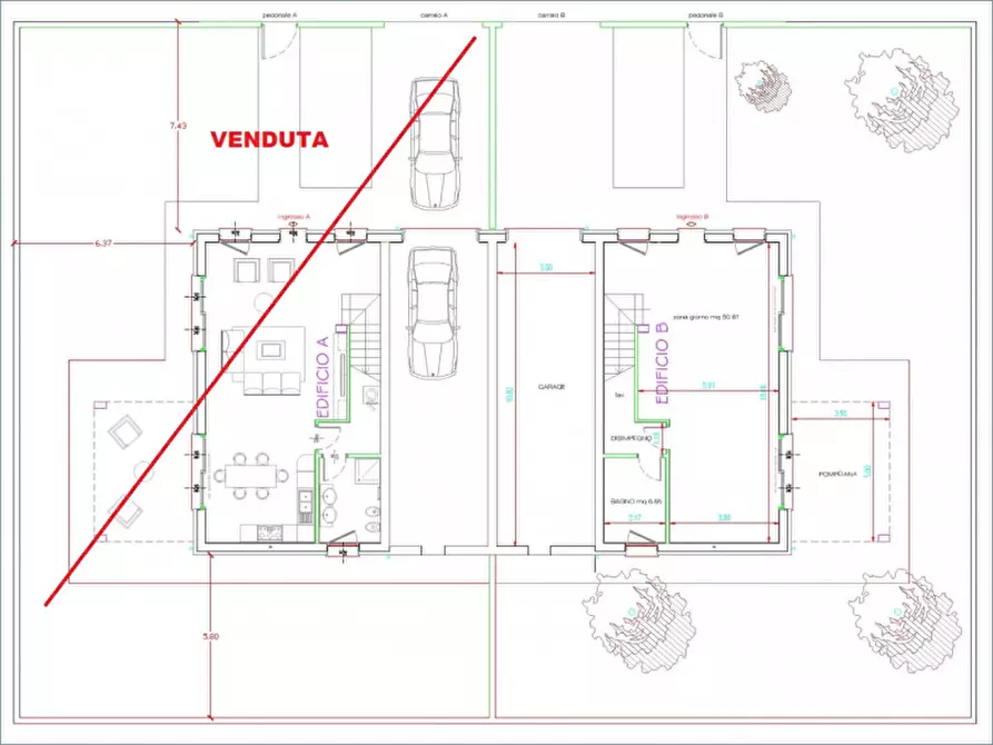 Immagine 4 di Casa bifamiliare in vendita  in viale Italia a Galliera Veneta