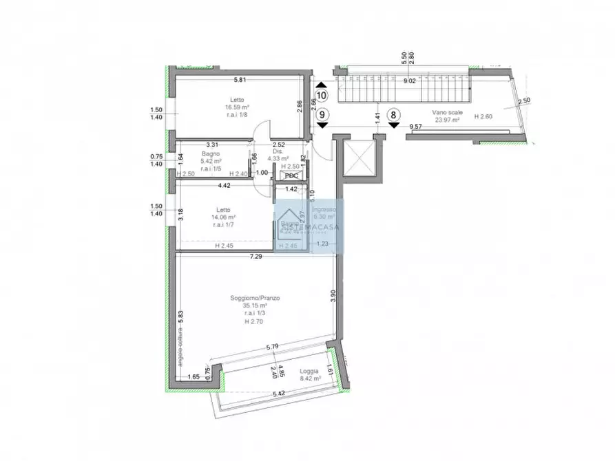 Immagine 4 di Appartamento in vendita  in Viale Alfredo Oriani a Cervia