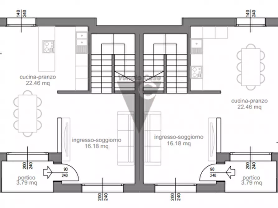 Immagine 5 di Casa bifamiliare in vendita  a Brugine