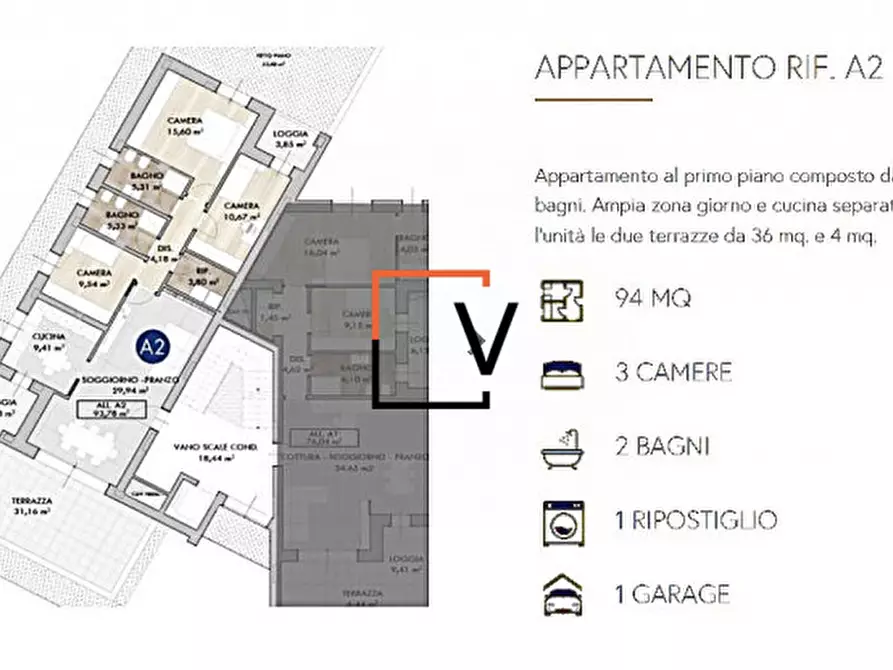 Immagine 9 di Appartamento in vendita  in Via Alta a Marcon