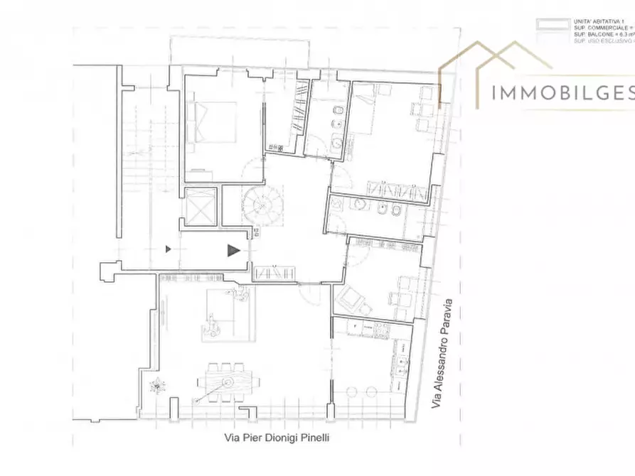 Immagine 12 di Appartamento in vendita  in Via Pierdionigi Pinelli a Torino