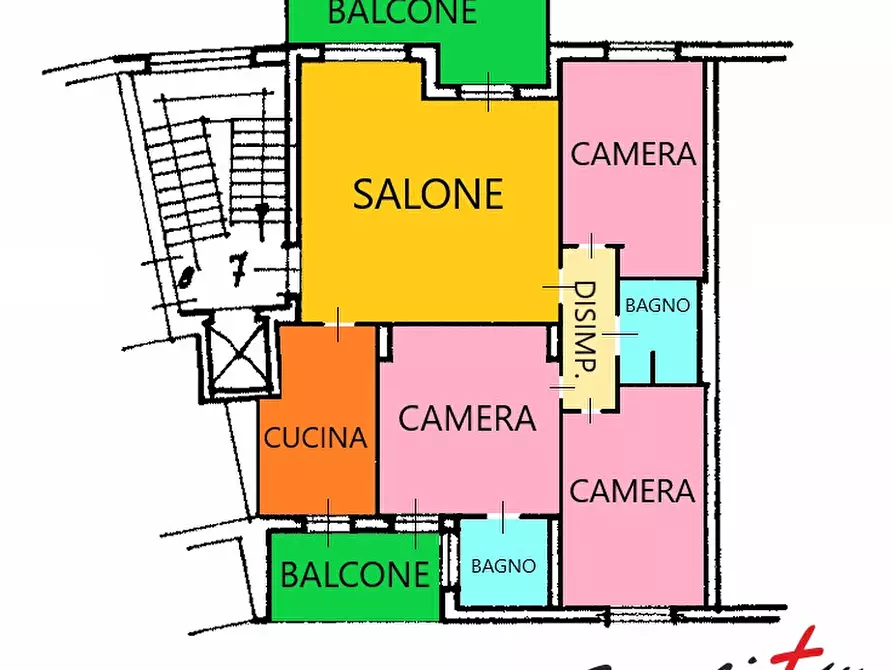 Immagine 38 di Appartamento in vendita  in Viale Lina Cavalieri a Roma