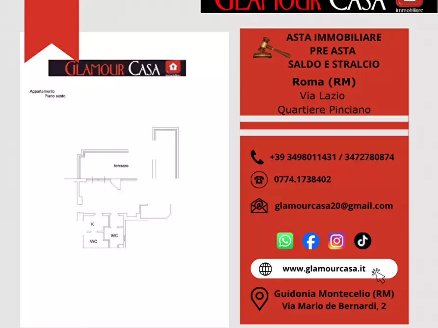 Immagine 4 di Appartamento in vendita  in Via Lazio a Roma