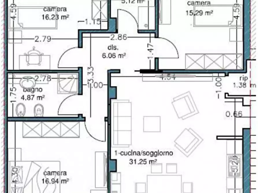 Immagine 29 di Appartamento in vendita  in via Giolitti 18 a Vicenza