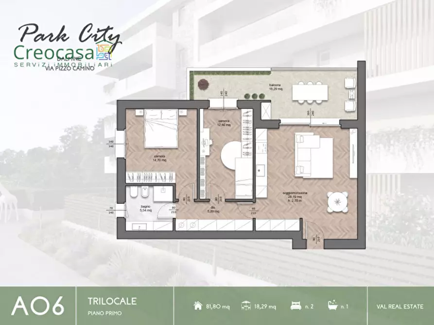 Immagine 2 di Appartamento in vendita  in Via Pizzo Camino a Dalmine