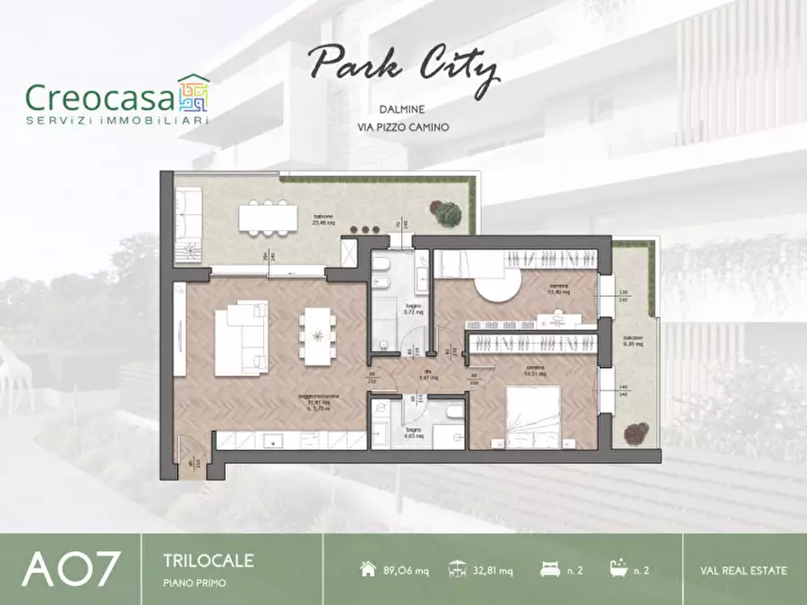 Immagine 2 di Appartamento in vendita  in Via Pizzo Camino a Dalmine