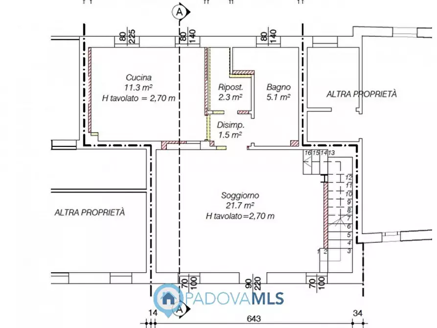 Immagine 10 di Villetta a schiera in vendita  in Lungargine Brusegana a Padova