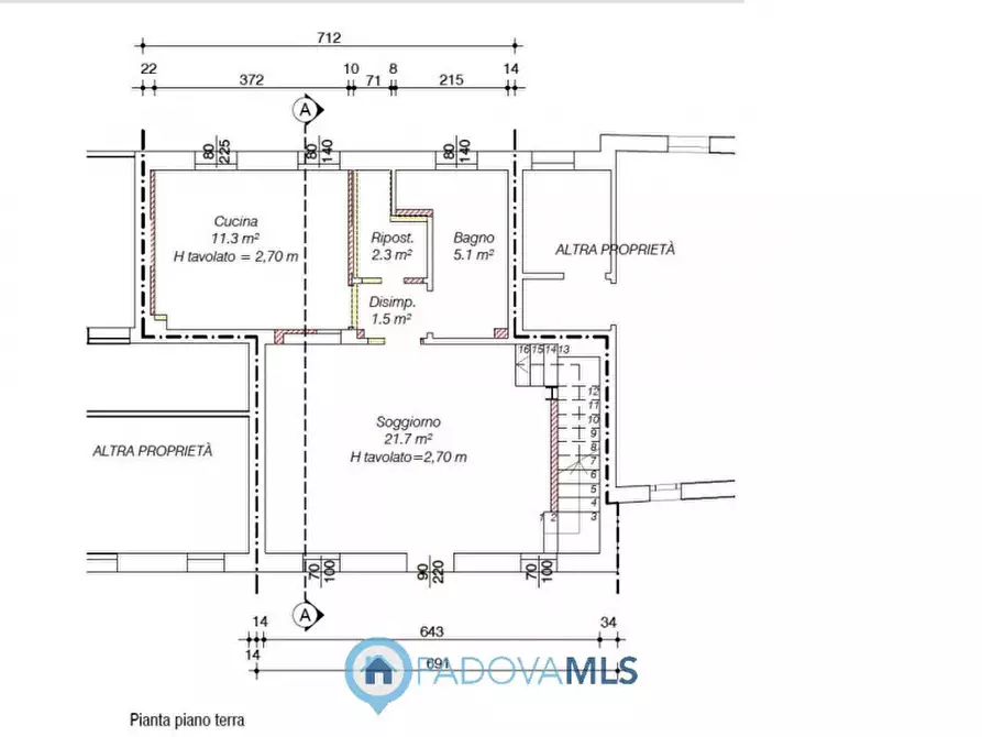 Immagine 42 di Villetta a schiera in vendita  in Lungargine Brusegana a Padova