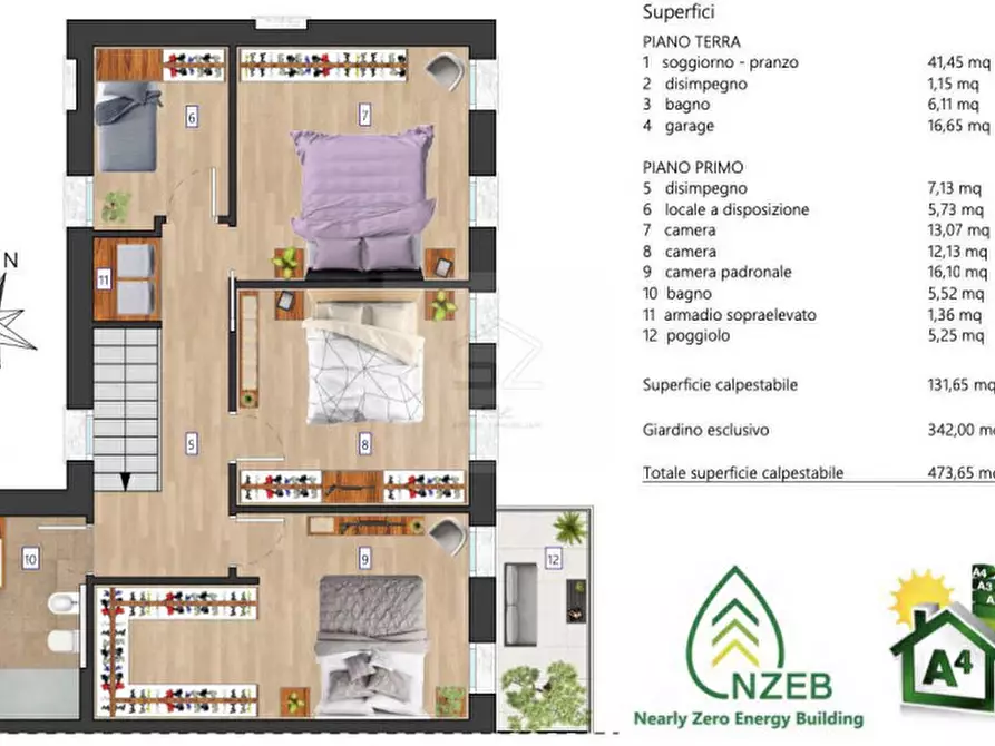 Immagine 12 di Casa bifamiliare in vendita  in Via Giulio Brunetta a Padova